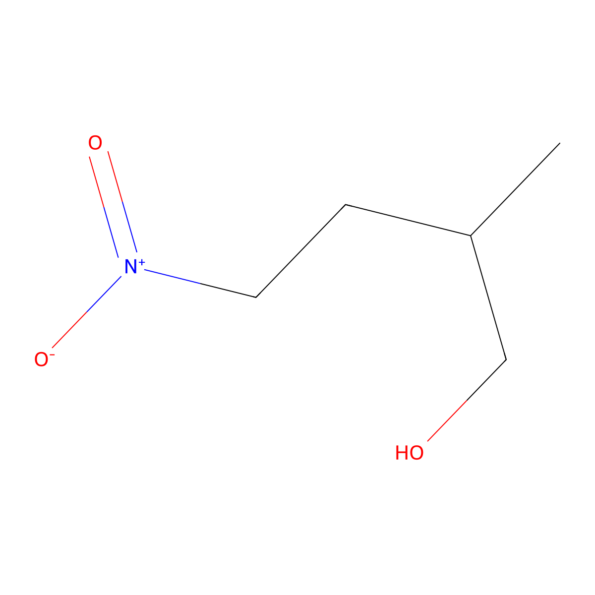 (R)-2-methyl-4-nitrobutan-1-ol molecular structure, CAS 1022985-41-6