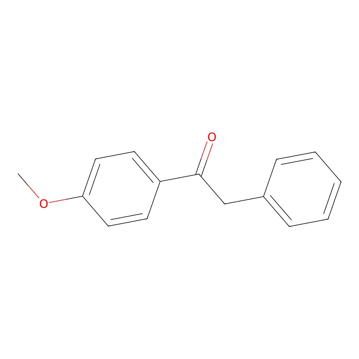 1-(4-Methoxyphenyl)-2-phenylethan-1-one molecular structure, CAS 1023-17-2