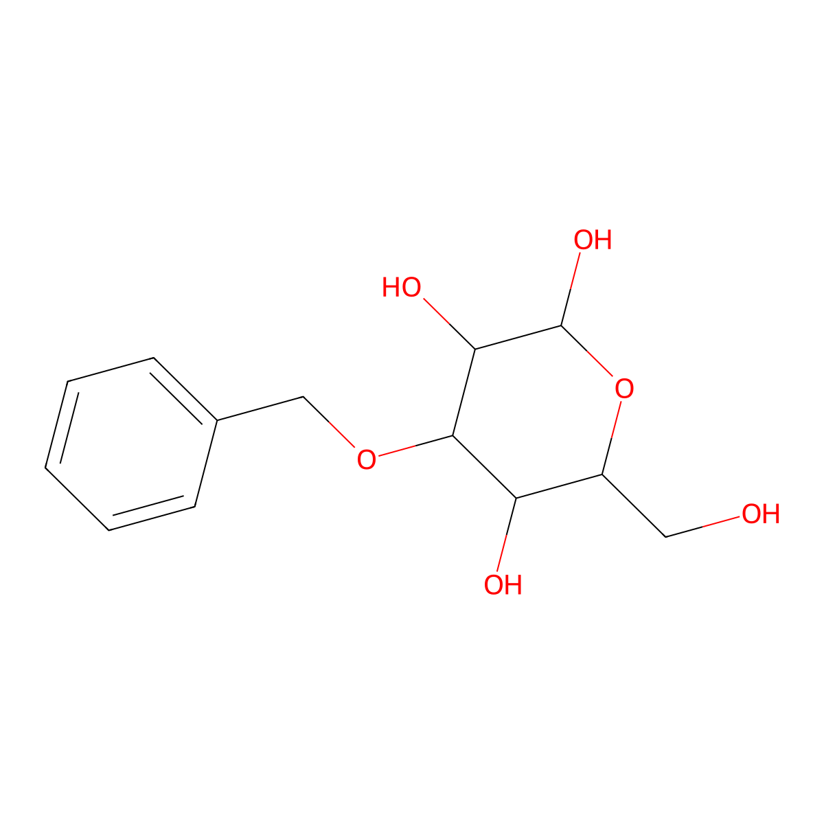 4-Benzyloxy-6-hydroxymethyl-tetrahydropyran-2,3,5-triol molecular structure, CAS 10230-17-8