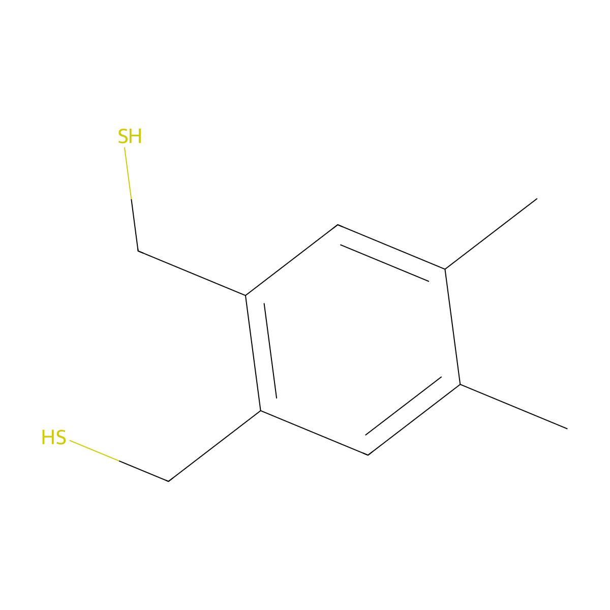 4,5-Dimethyl-1,2-benzenedimethanethiol molecular structure, CAS 10230-61-2