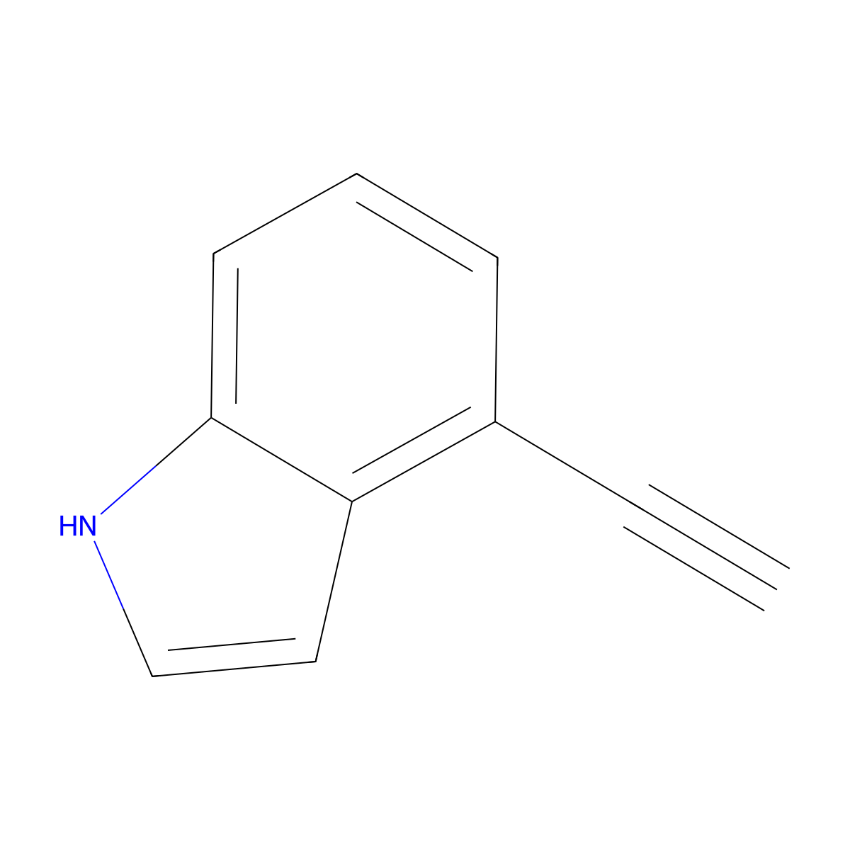 4-Ethynyl-1H-indole molecular structure, CAS 102301-81-5