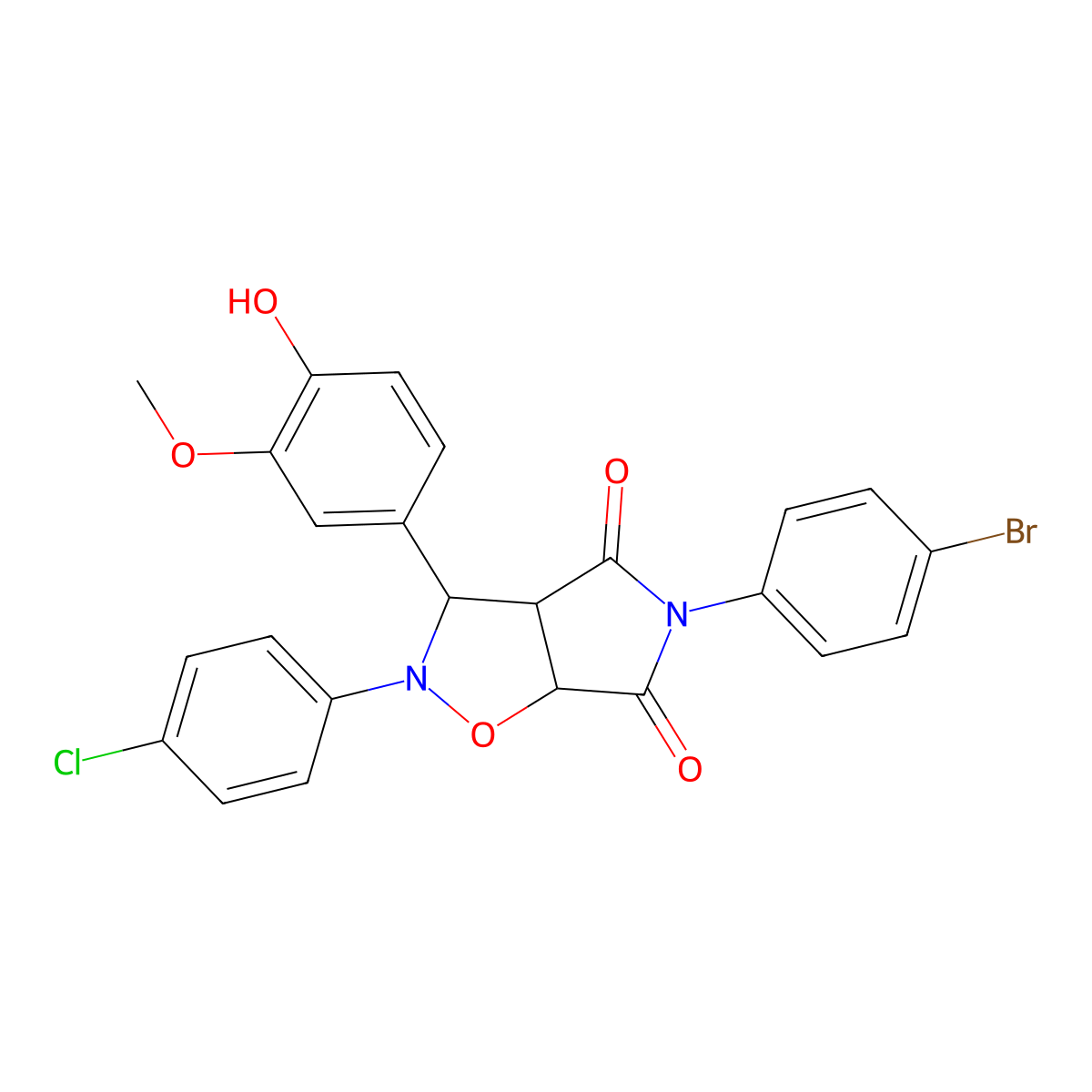 C24H18BrClN2O5 molecular structure, CAS 1023016-04-7