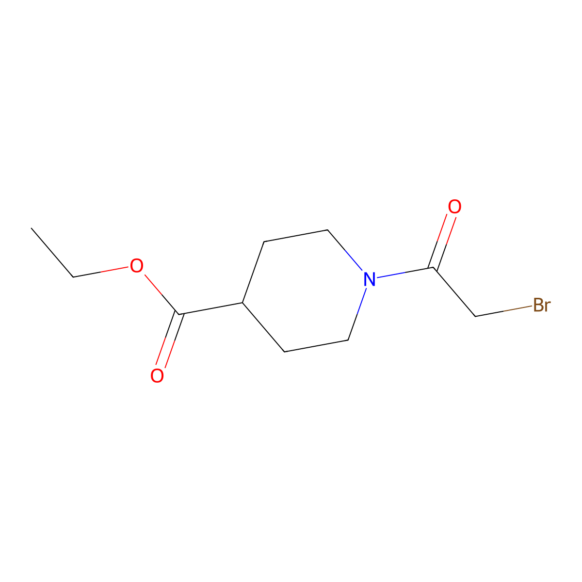 Ethyl 1-(bromoacetyl)piperidine-4-carboxylate molecular structure, CAS 102302-12-5