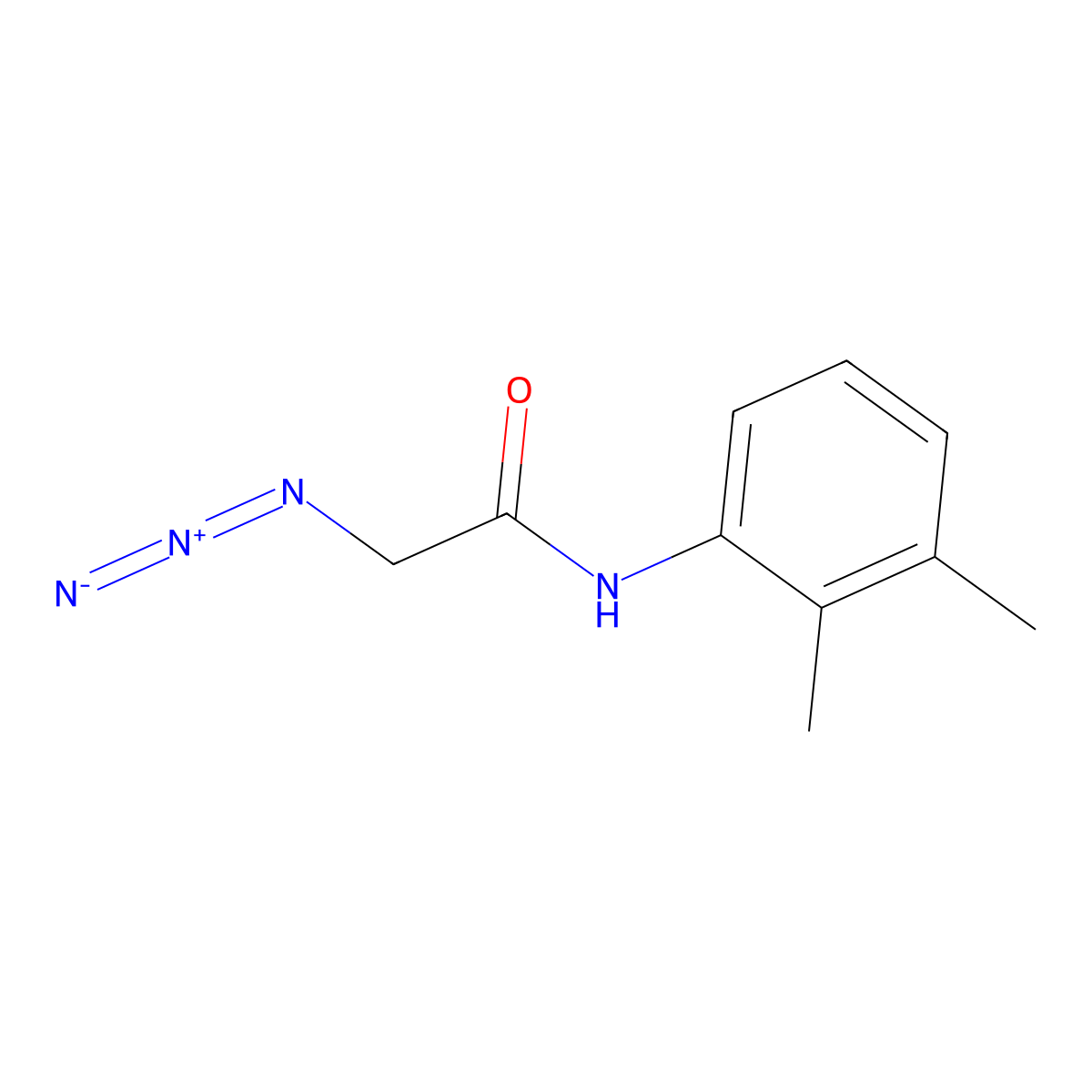 2-azido-N-(2,3-dimethylphenyl)acetamide molecular structure, CAS 1023030-31-0