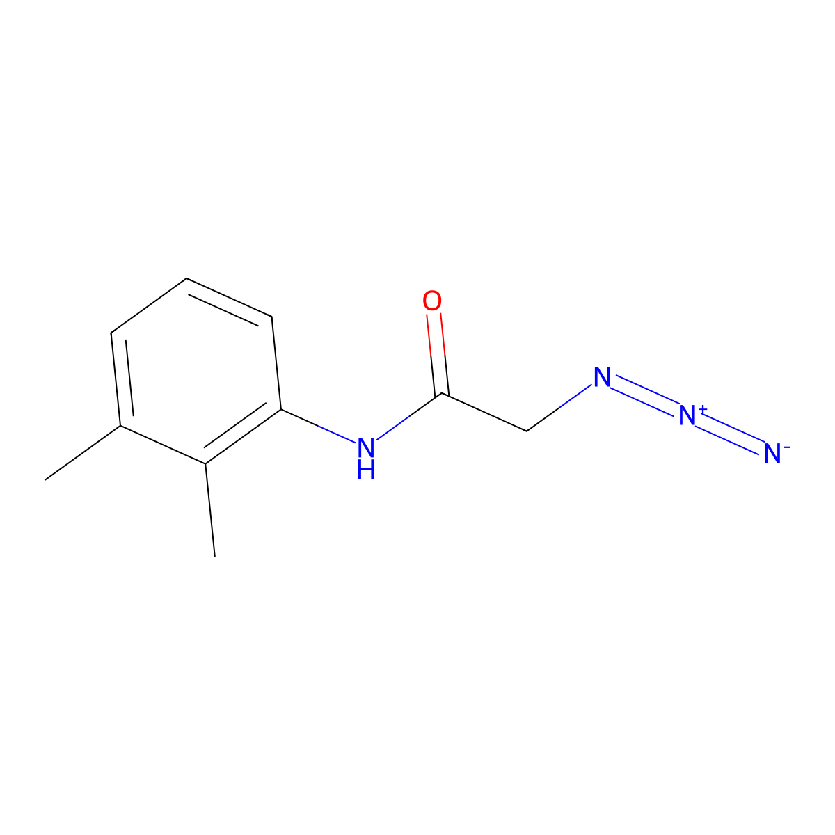2-azido-N-(2,3-dimethylphenyl)acetamide molecular structure, CAS 1023030-31-0