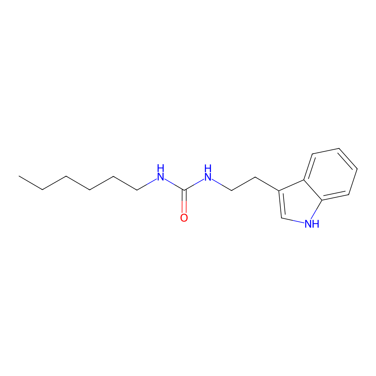 1-hexyl-3-[2-(1H-indol-3-yl)ethyl]urea molecular structure, CAS 1023052-96-1