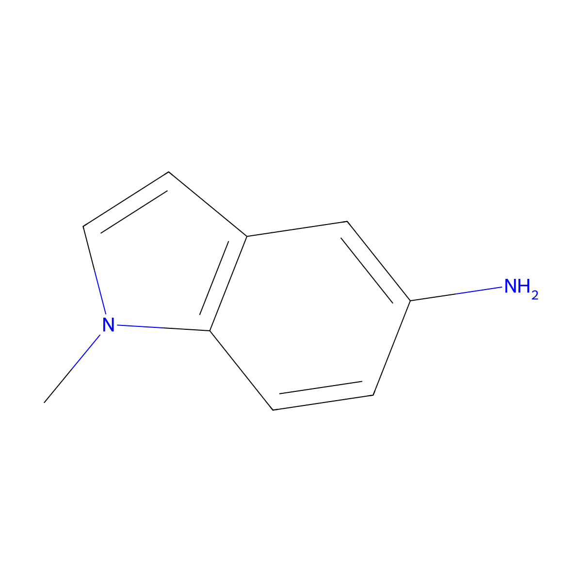 1-methyl-1H-indol-5-amine molecular structure, CAS 102308-97-4