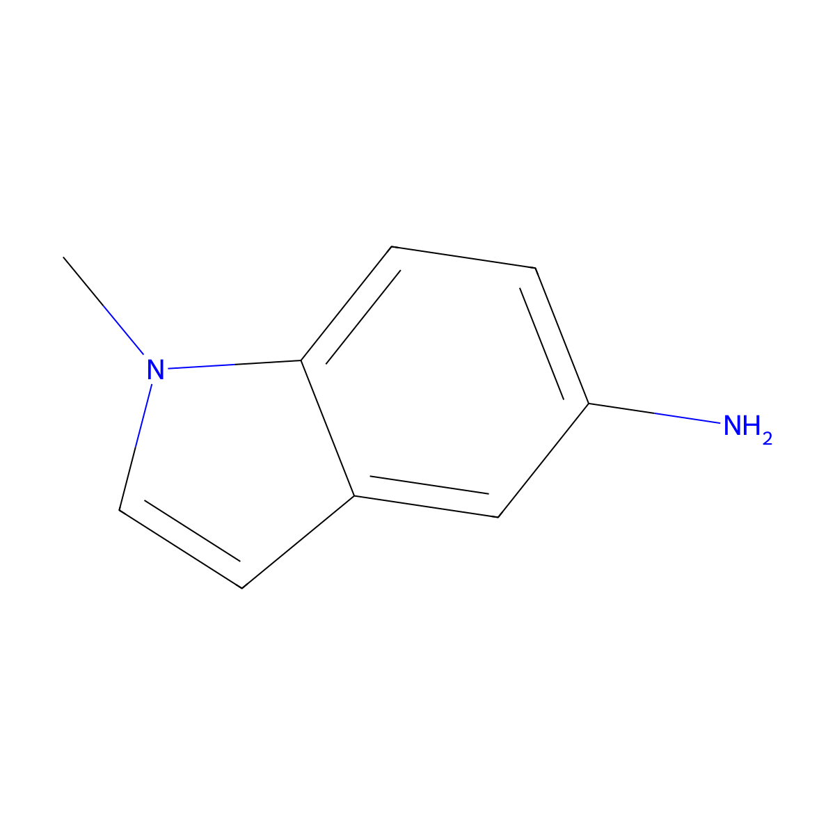 1-methyl-1H-indol-5-amine molecular structure, CAS 102308-97-4