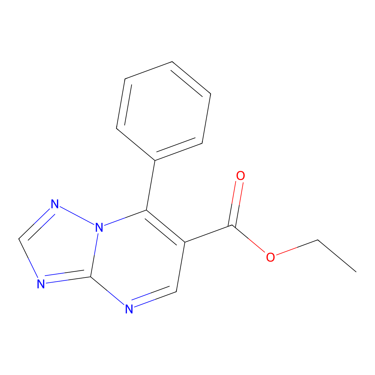 Ethyl 7-phenyl[1,2,4]triazolo[1,5-a]pyrimidine-6-carboxylate molecular structure, CAS 102312-97-0