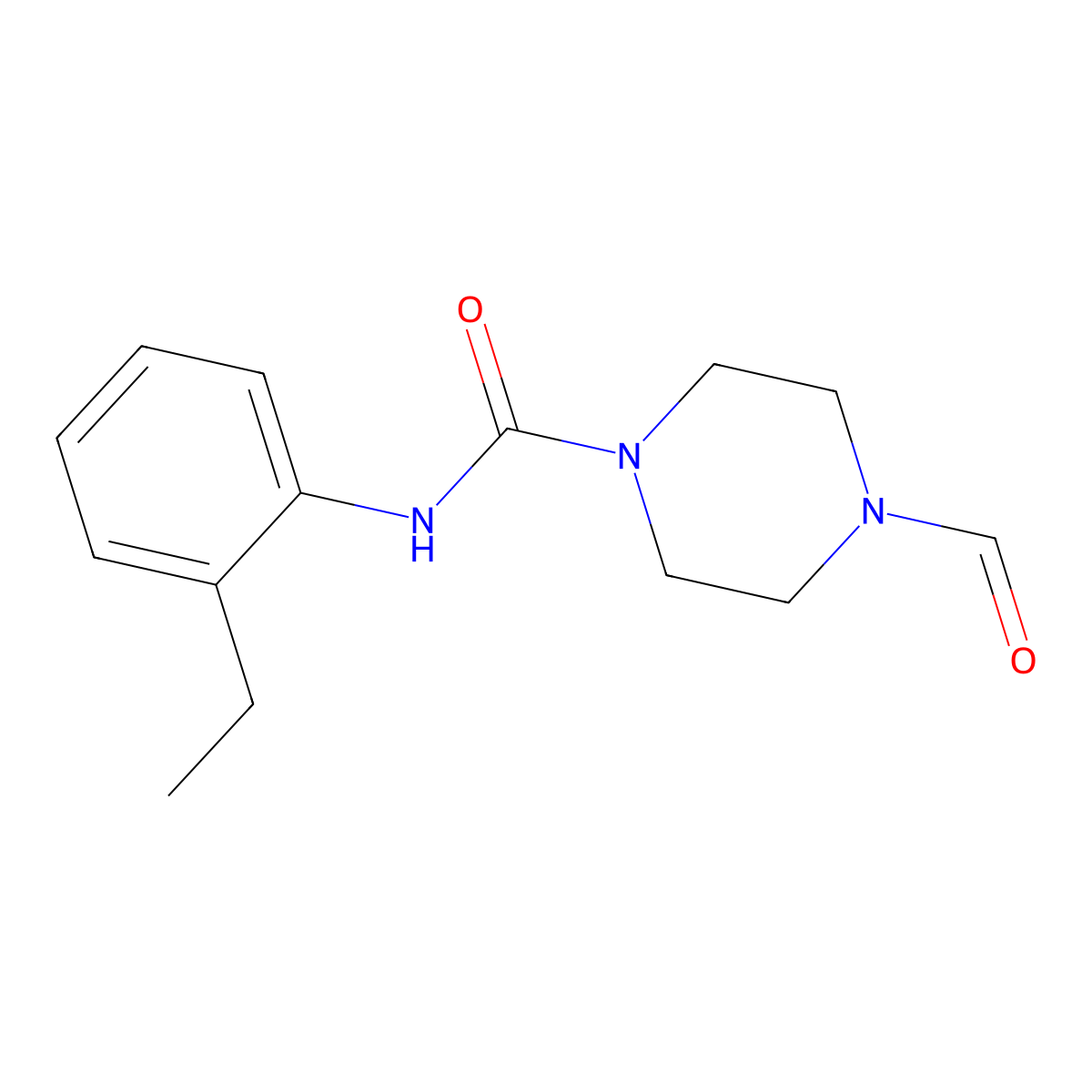 N-(2-ethylphenyl)-4-formylpiperazine-1-carboxamide molecular structure, CAS 1023175-60-1