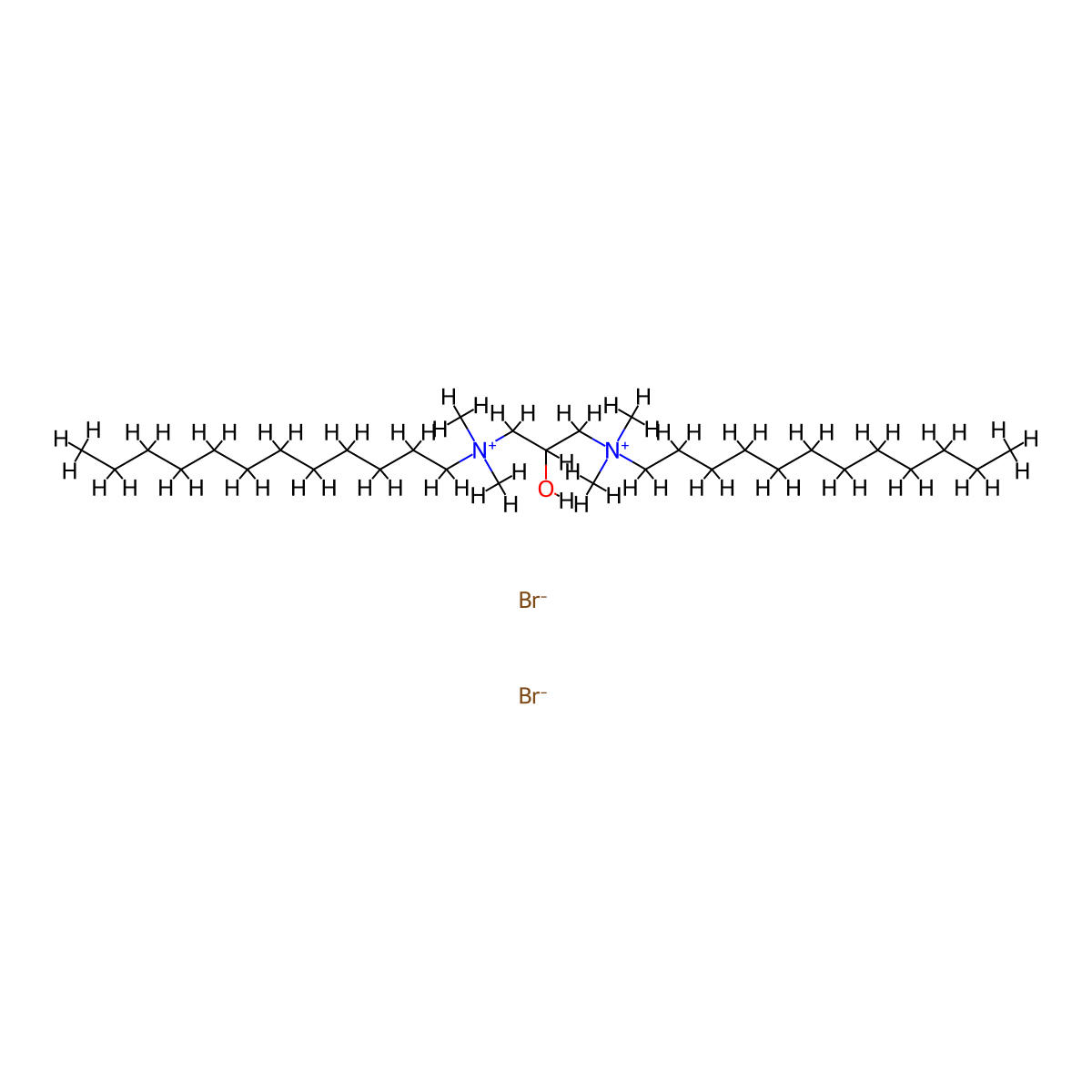 1,3-Propanediaminium, N1,N3-didodecyl-2-hydroxy-N1,N1,N3,N3-tetramethyl-, bromide (1:2) molecular structure, CAS 10232-86-7