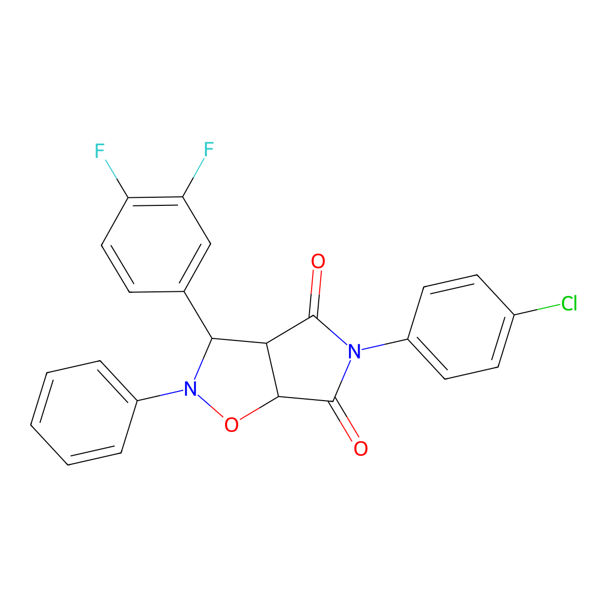 C23H15ClF2N2O3 molecular structure, CAS 1023232-64-5