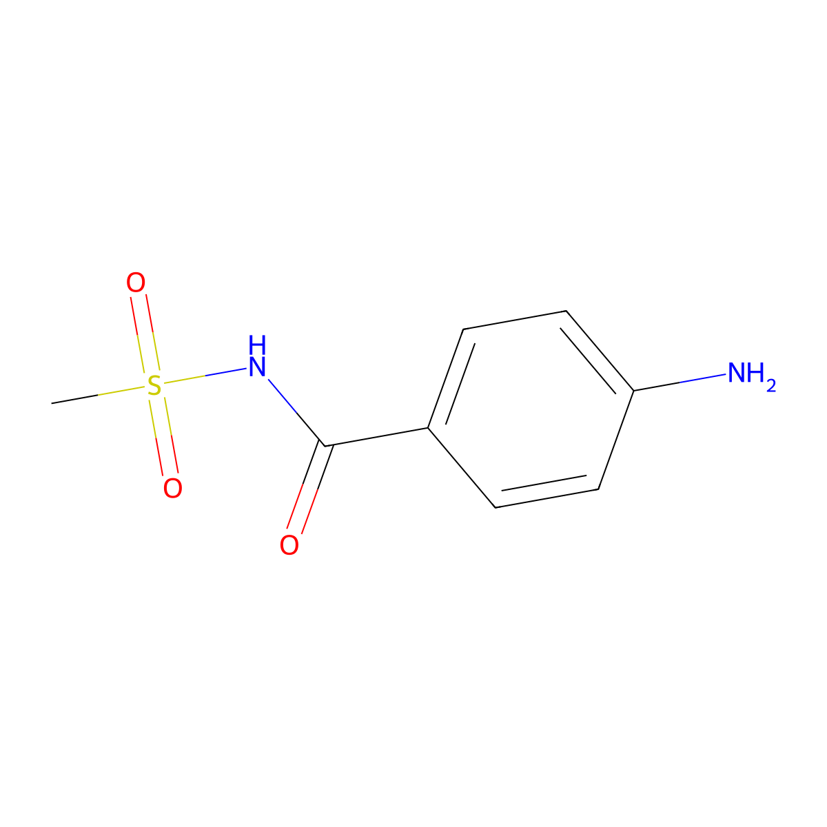4-Amino-N-methanesulfonylbenzamide molecular structure, CAS 1023277-26-0