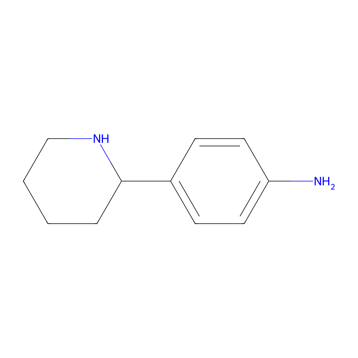 4-(2-Piperidinyl)benzenamine molecular structure, CAS 1023277-38-4