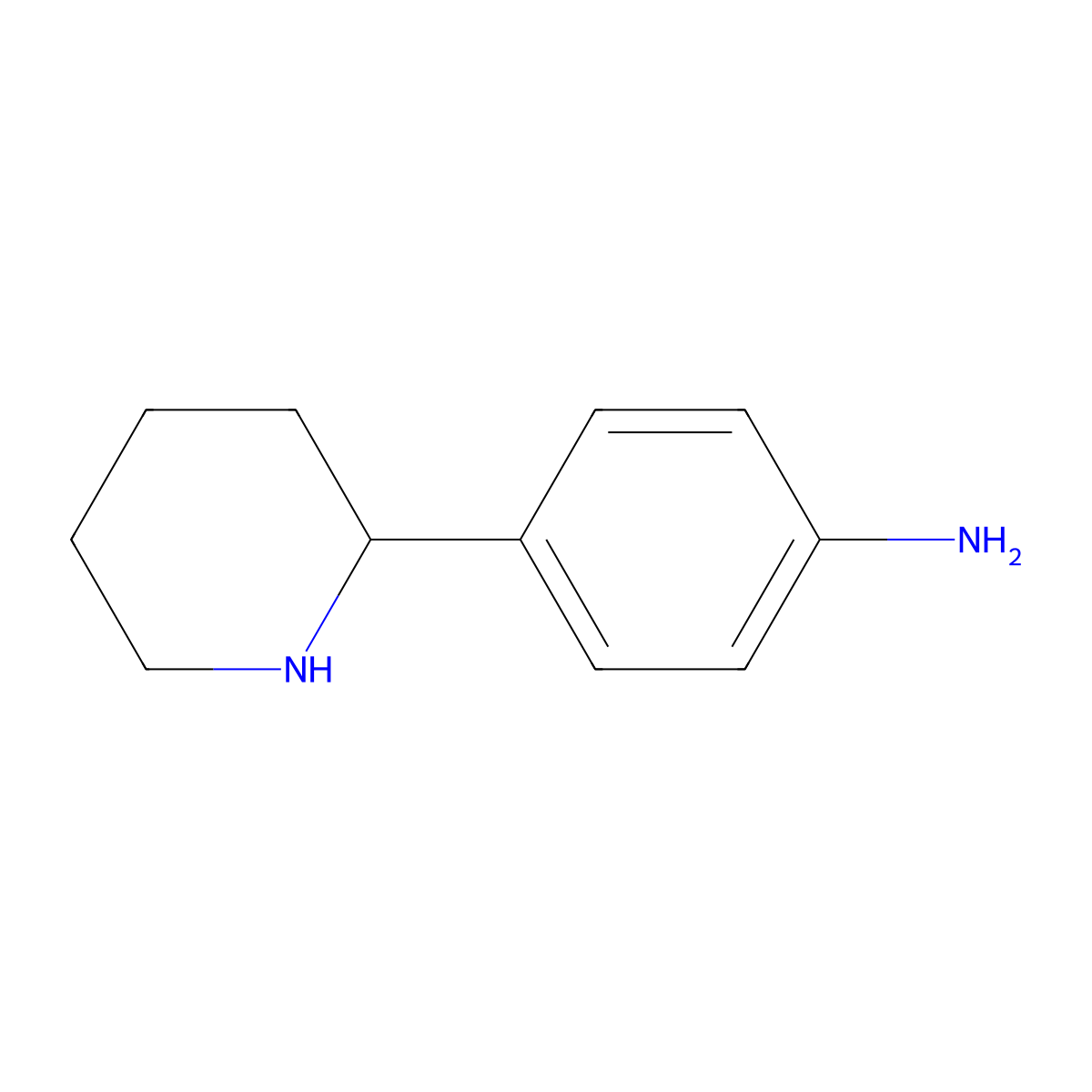 4-(2-Piperidinyl)benzenamine molecular structure, CAS 1023277-38-4