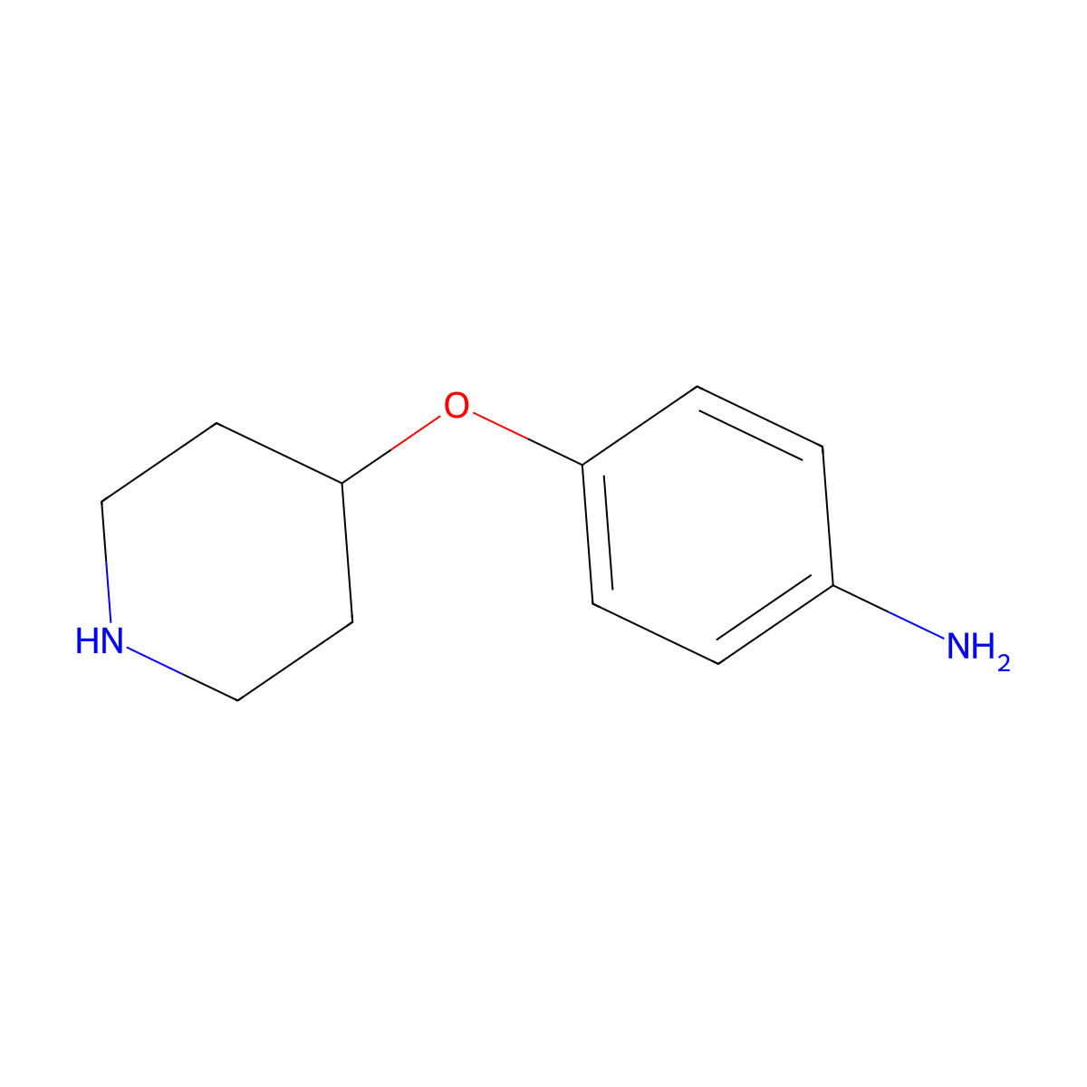 4-(Piperidin-4-yloxy)aniline molecular structure, CAS 1023277-58-8