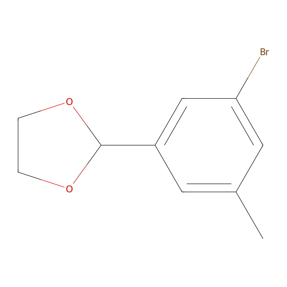 2-(3-Bromo-5-methylphenyl)-1,3-dioxolane molecular structure, CAS 1023289-64-6