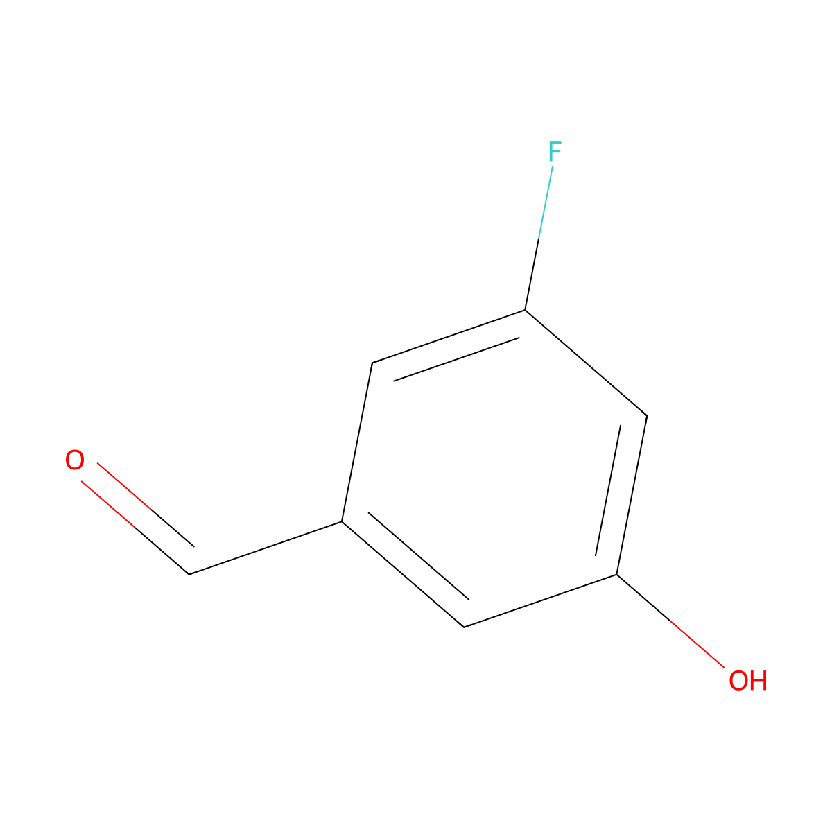3-Fluoro-5-hydroxybenzaldehyde molecular structure, CAS 1023290-12-1