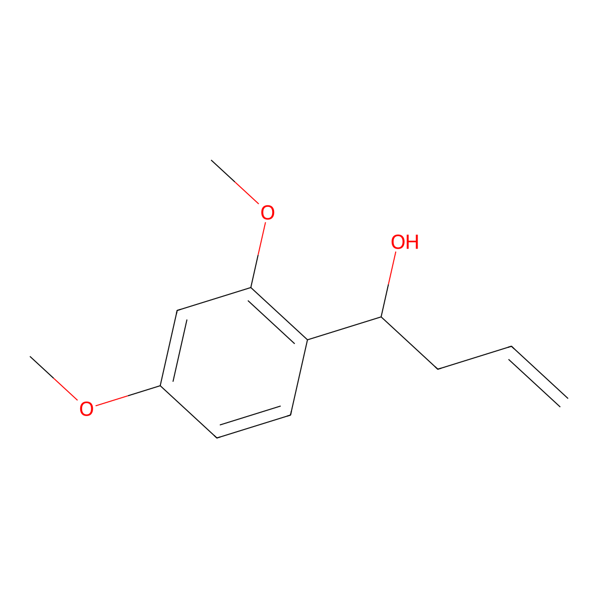 1-(2,4-Dimethoxyphenyl)but-3-en-1-ol molecular structure, CAS 1023294-87-2