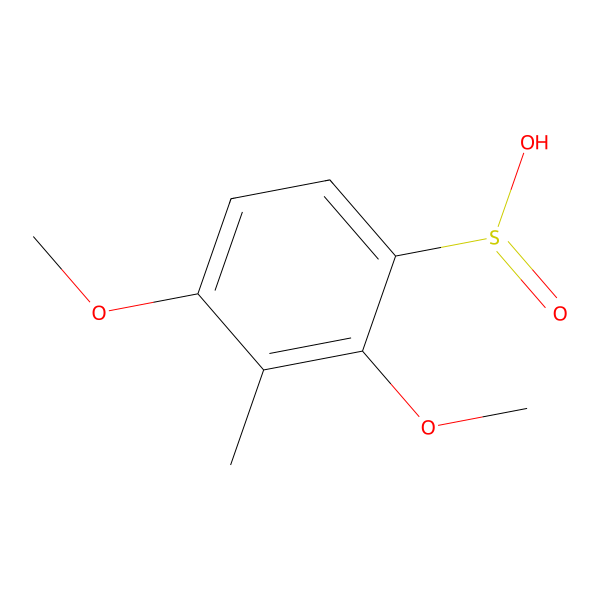 2,4-Dimethoxy-3-methylbenzenesulfinic acid molecular structure, CAS 102333-52-8