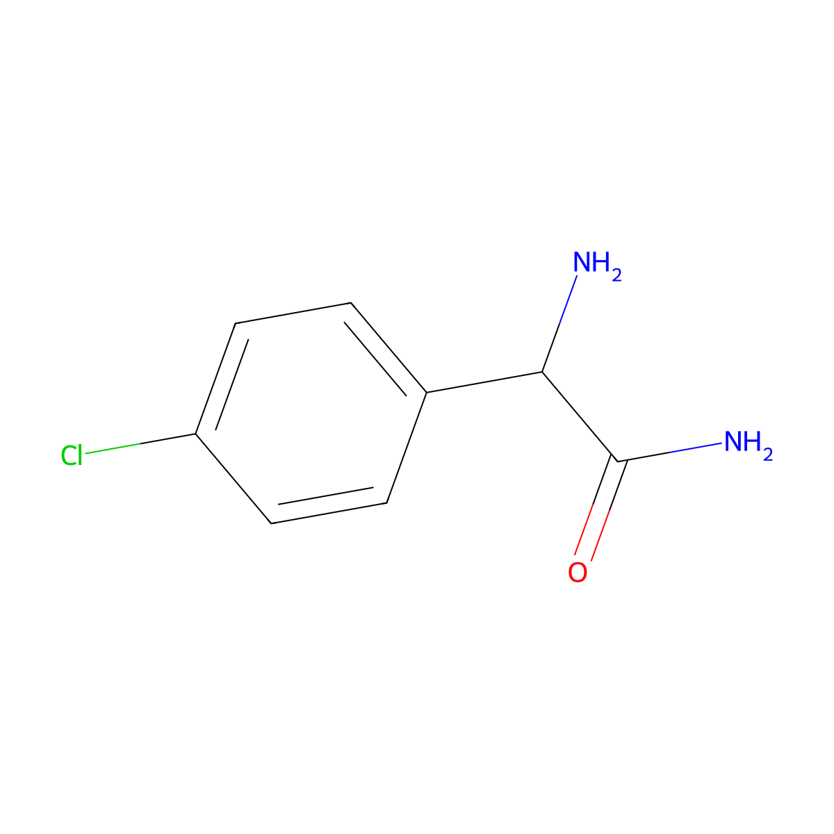 2-(Para-chlorophenyl)glycineamide molecular structure, CAS 102333-75-5