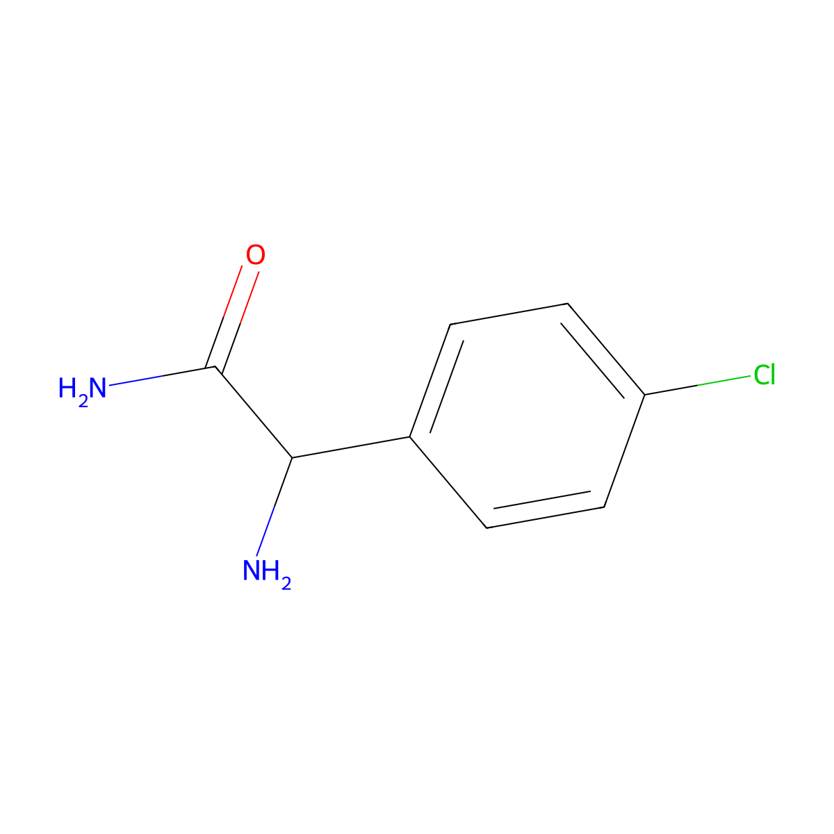 2-(Para-chlorophenyl)glycineamide molecular structure, CAS 102333-75-5