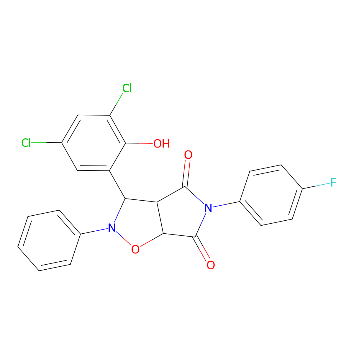 C23H15Cl2FN2O4 molecular structure, CAS 1023332-53-7