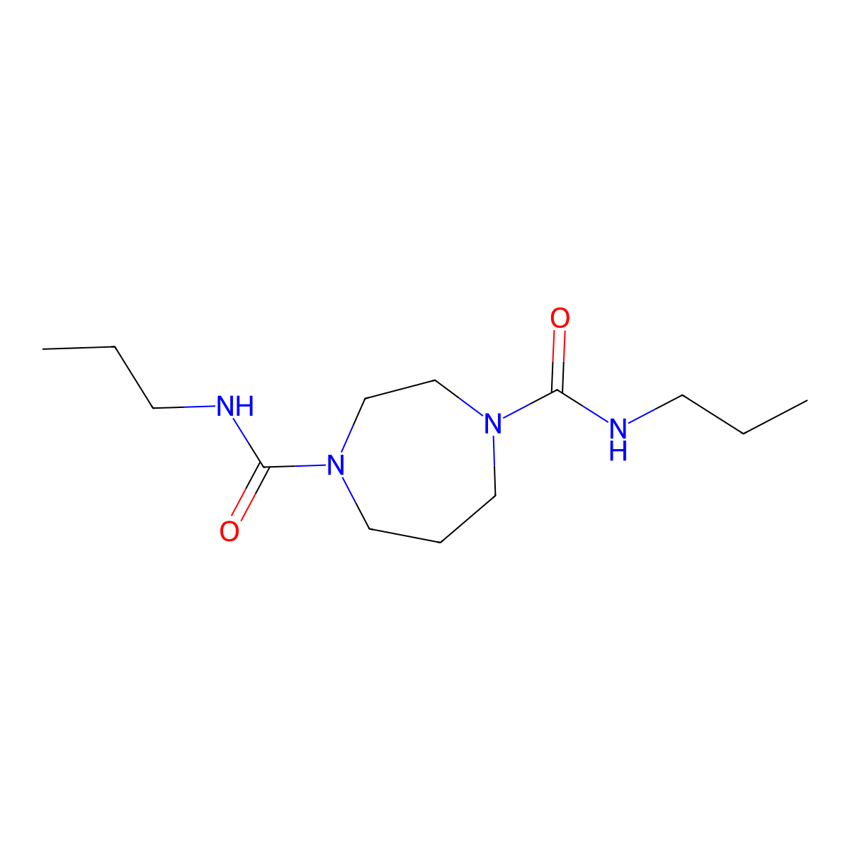 N-propyl(4-(N-propylcarbamoyl)(1,4-diazaperhydroepinyl))formamide molecular structure, CAS 1023351-28-1