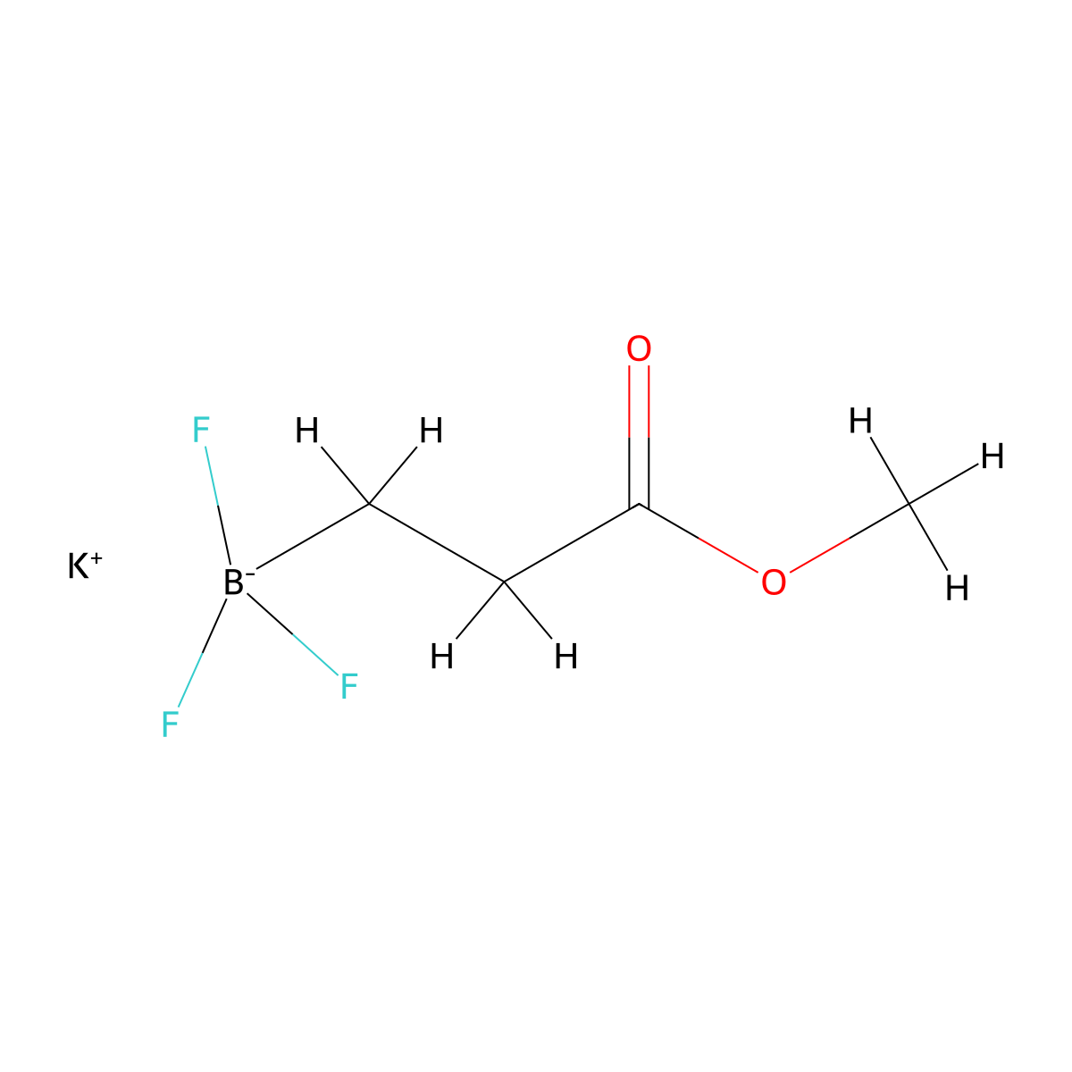 Potassium trifluoro(3-methoxy-3-oxopropyl)boranuide molecular structure, CAS 1023357-63-2