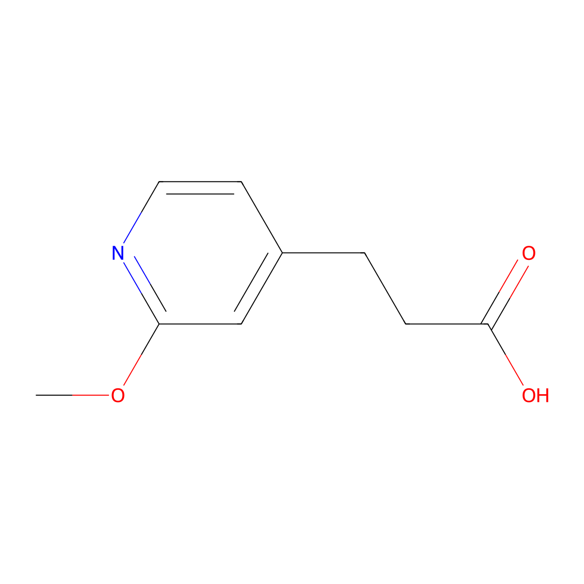 3-(2-Methoxypyridin-4-YL)propanoic acid molecular structure, CAS 102336-07-2
