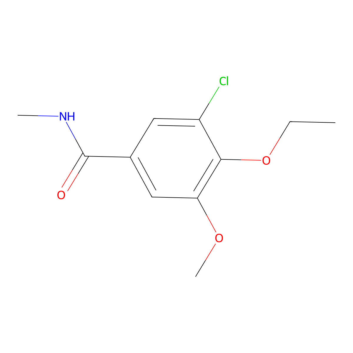 3-chloro-4-ethoxy-5-methoxy-N-methylbenzamide molecular structure, CAS 1023383-17-6