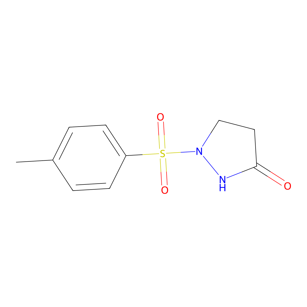 1-[(4-methylphenyl)sulfonyl]tetrahydro-3H-pyrazol-3-one molecular structure, CAS 10234-64-7
