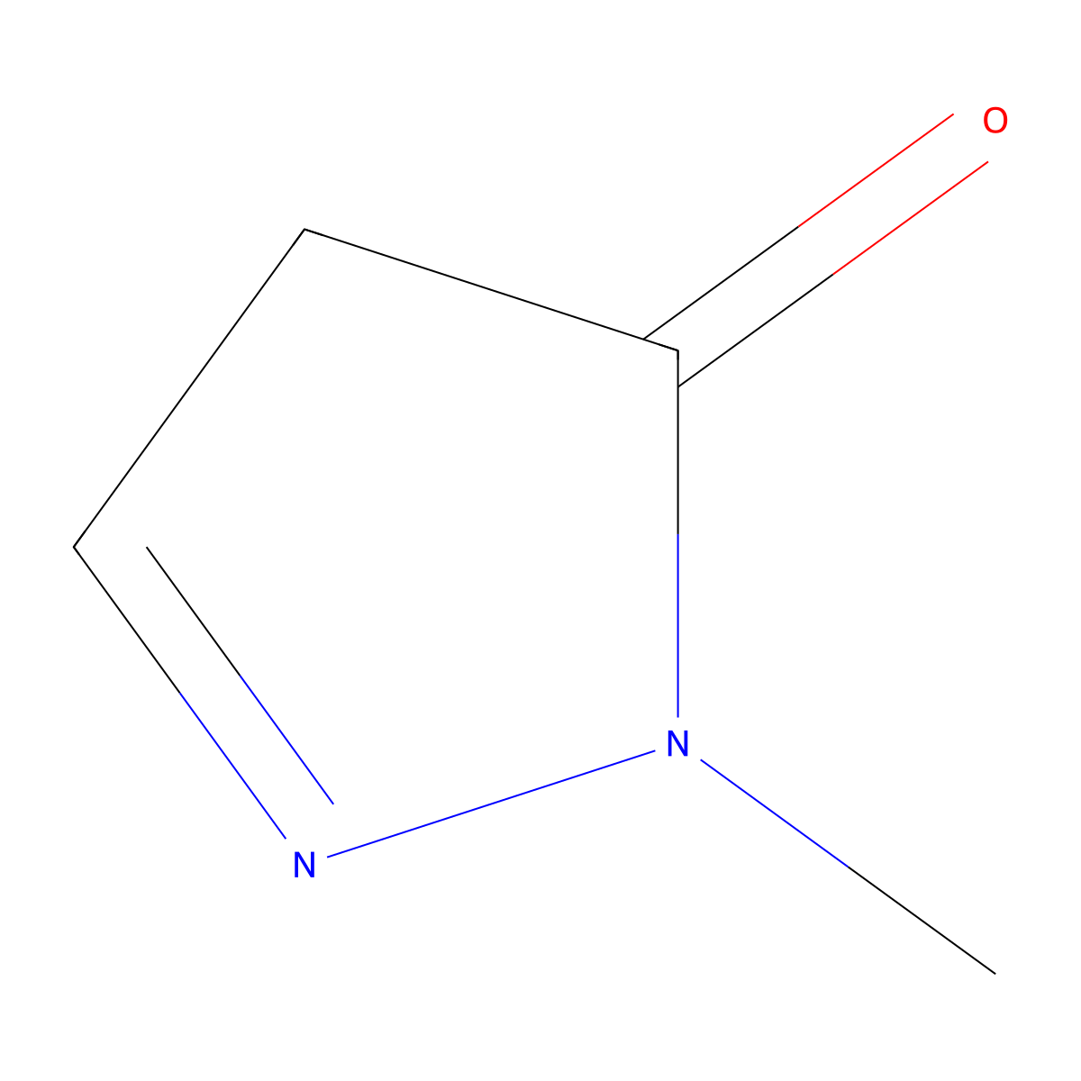 1-methyl-4,5-dihydro-1H-pyrazol-5-one molecular structure, CAS 10234-66-9
