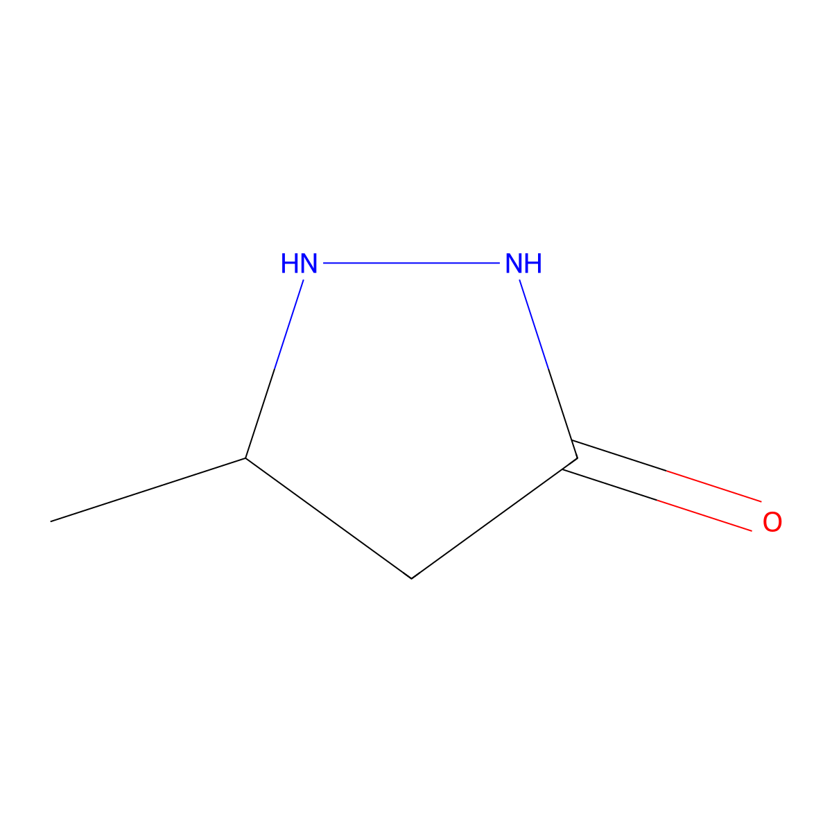 5-Methyl-3-pyrazolidinone molecular structure, CAS 10234-76-1