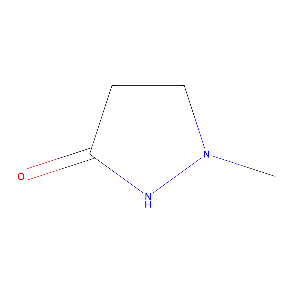 1-Methylpyrazolidin-3-one molecular structure, CAS 10234-80-7
