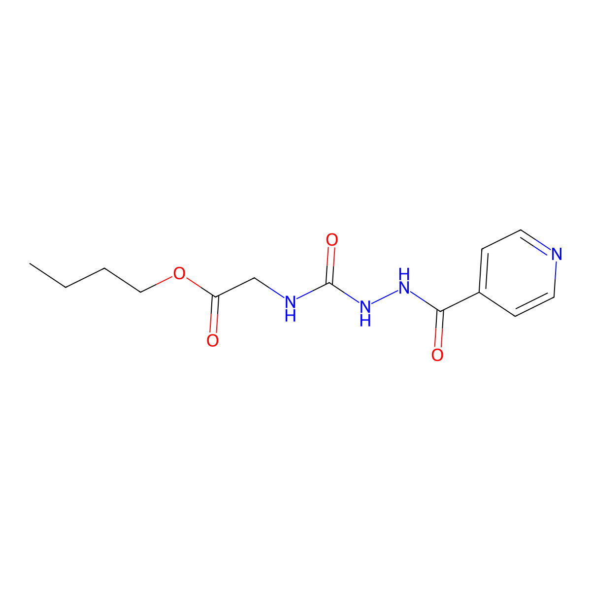 Butyl 2-[(pyridine-4-carbonylamino)carbamoylamino]acetate molecular structure, CAS 1023422-66-3