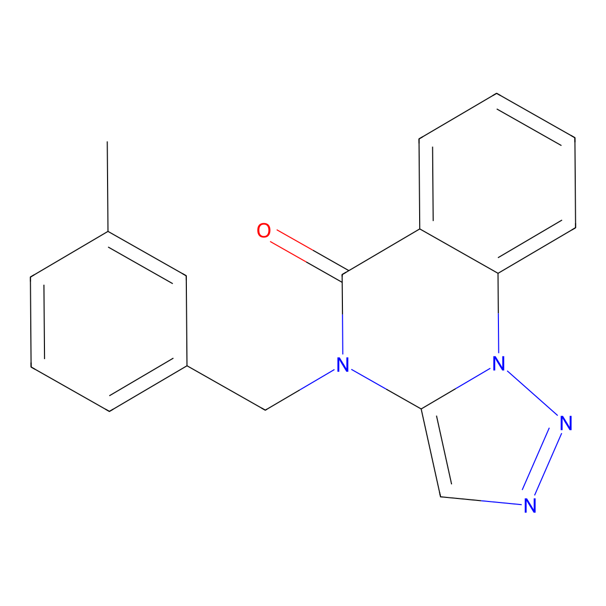 4-[(3-Methylphenyl)methyl]triazolo[1,5-a]quinazolin-5-one molecular structure, CAS 1023435-04-2