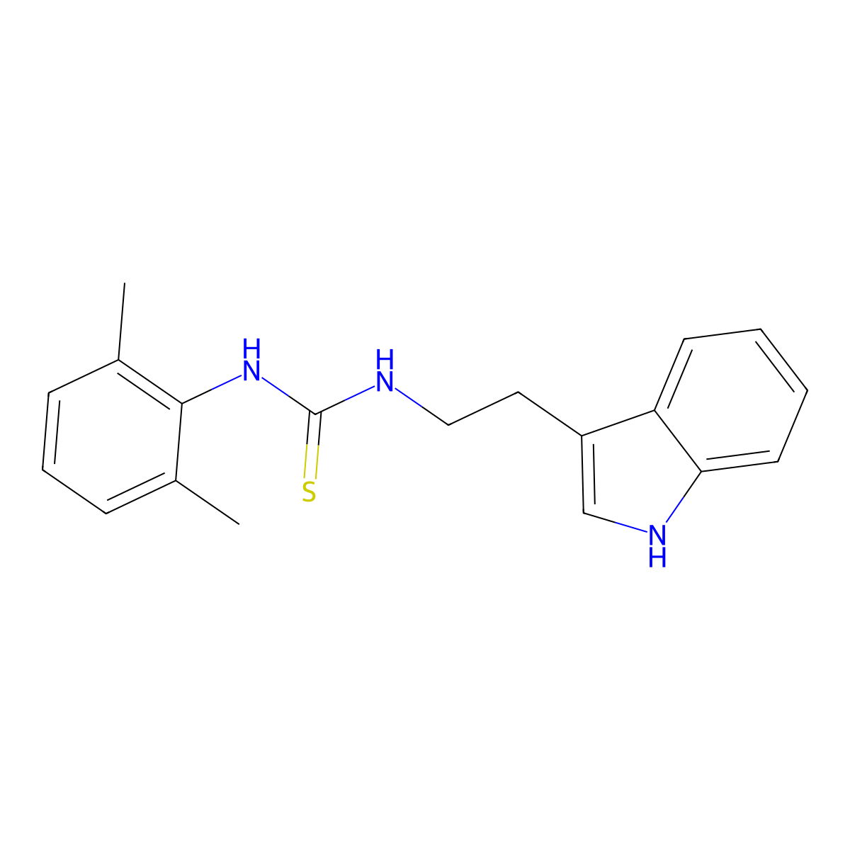 1-(2,6-dimethylphenyl)-3-[2-(1H-indol-3-yl)ethyl]thiourea molecular structure, CAS 1023443-89-1