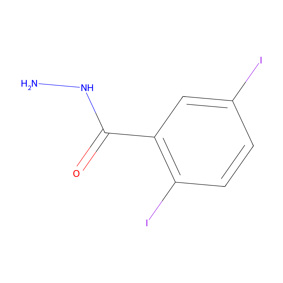 2,5-Diiodobenzohydrazide molecular structure, CAS 1023444-89-4