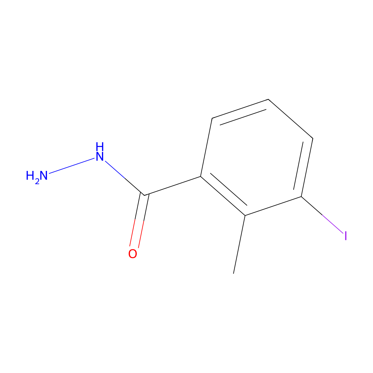 3-Iodo-2-methylbenzohydrazide molecular structure, CAS 1023473-93-9