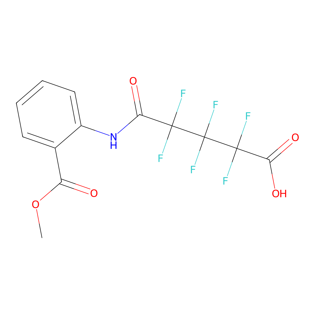 2,2,3,3,4,4-Hexafluoro-4-(N-(2-(methoxycarbonyl)phenyl)carbamoyl)butanoic acid molecular structure, CAS 1023474-32-9