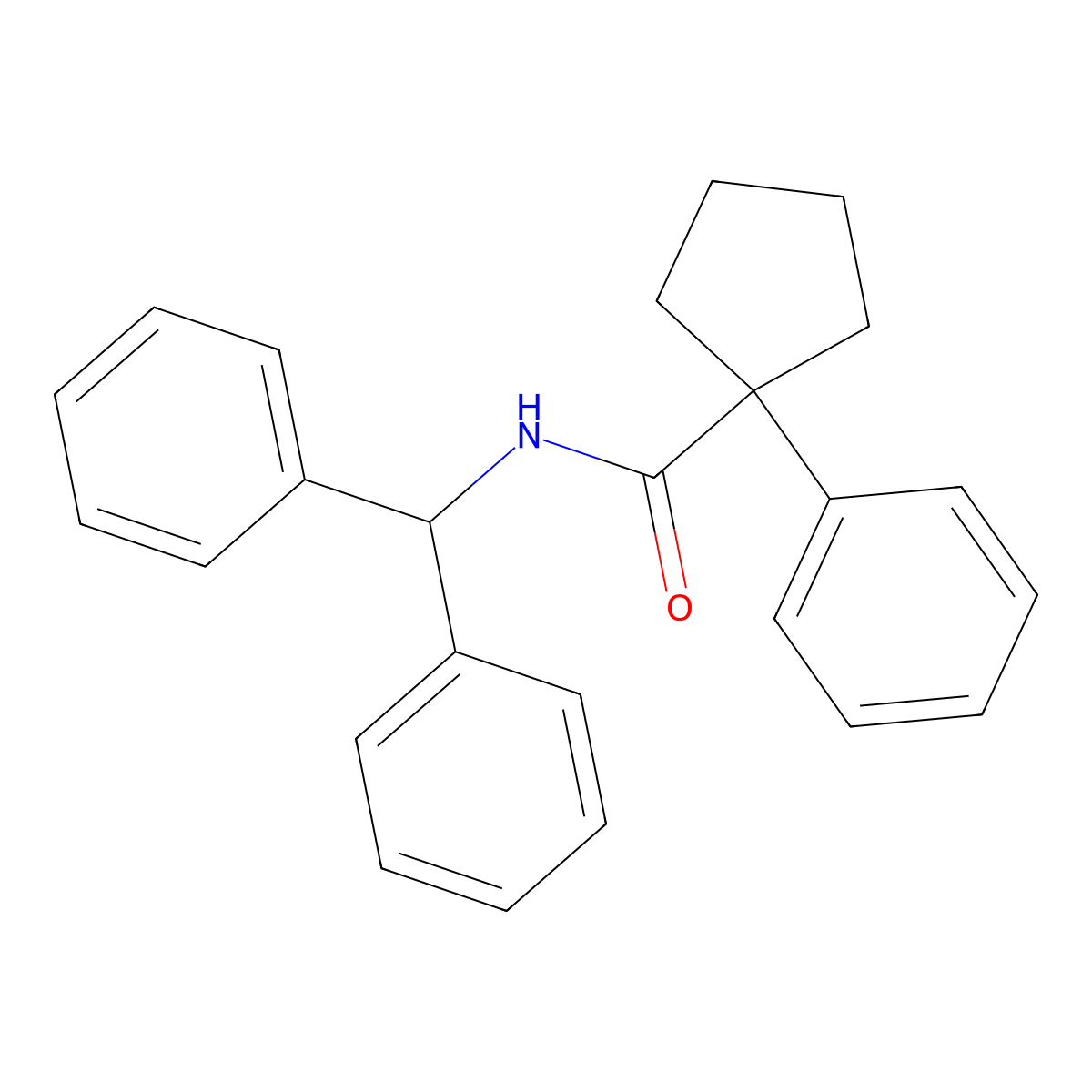 N-(Diphenylmethyl)(phenylcyclopentyl)formamide molecular structure, CAS 1023479-82-4