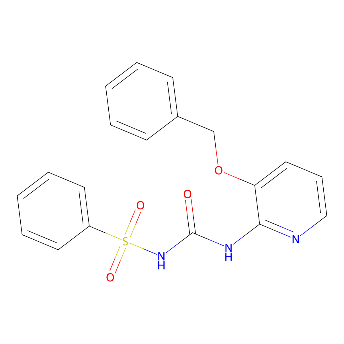 1-(Benzenesulfonyl)-3-(3-phenylmethoxypyridin-2-yl)urea molecular structure, CAS 1023480-57-0