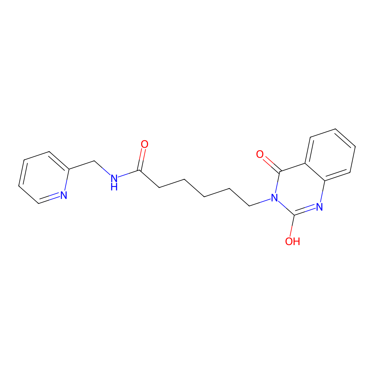 6-(2,4-dioxo-1H-quinazolin-3-yl)-N-(pyridin-2-ylmethyl)hexanamide molecular structure, CAS 1023481-25-5