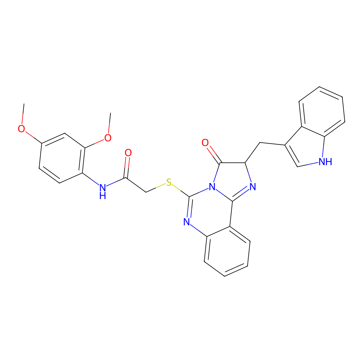 N-(2,4-dimethoxyphenyl)-2-({2-[(1H-indol-3-yl)methyl]-3-oxo-2H,3H-imidazo[1,2-c]quinazolin-5-yl}sulfanyl)acetamide molecular structure, CAS 1023483-00-2