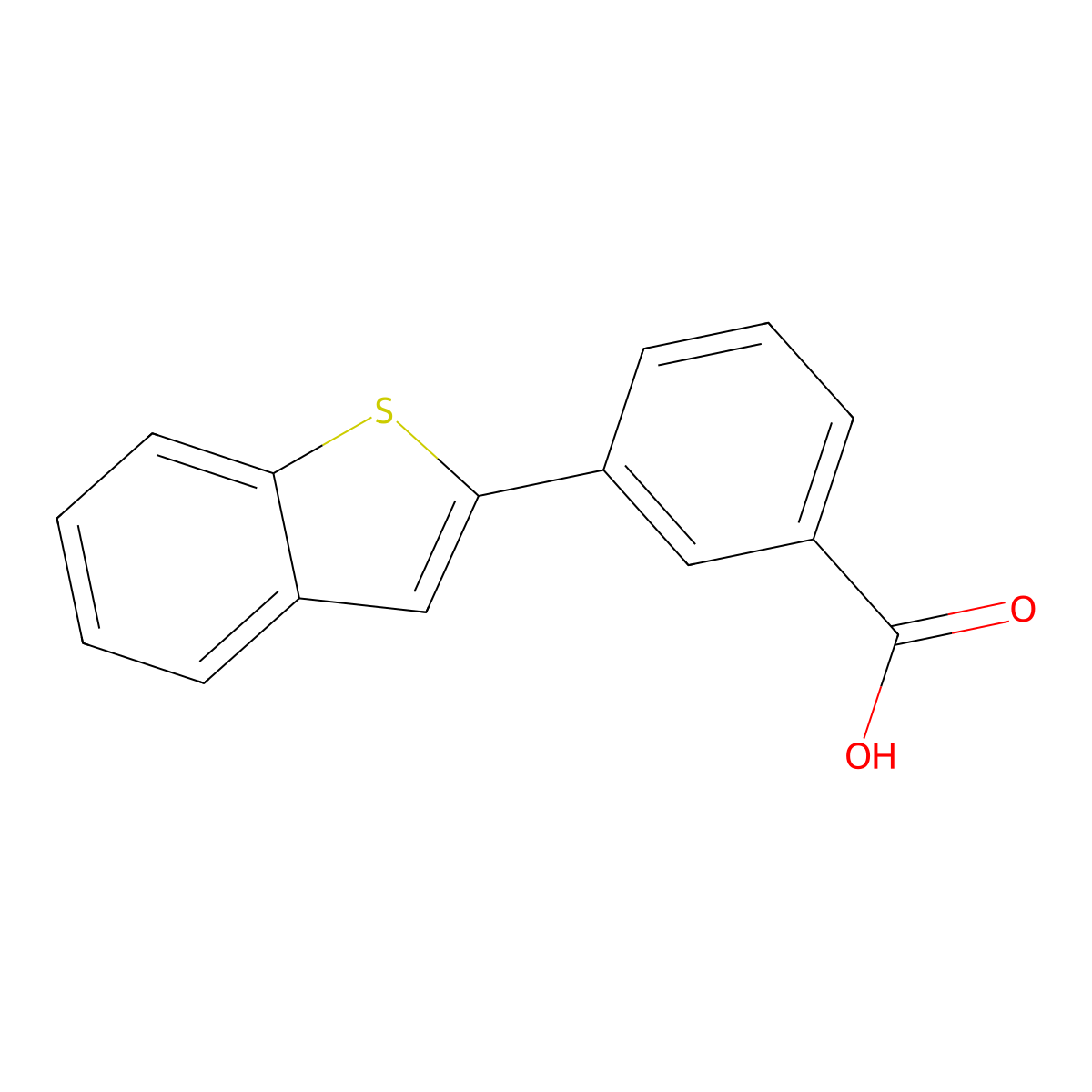 3-Benzo[b]thiophen-2-ylbenzoic acid molecular structure, CAS 1023489-08-8