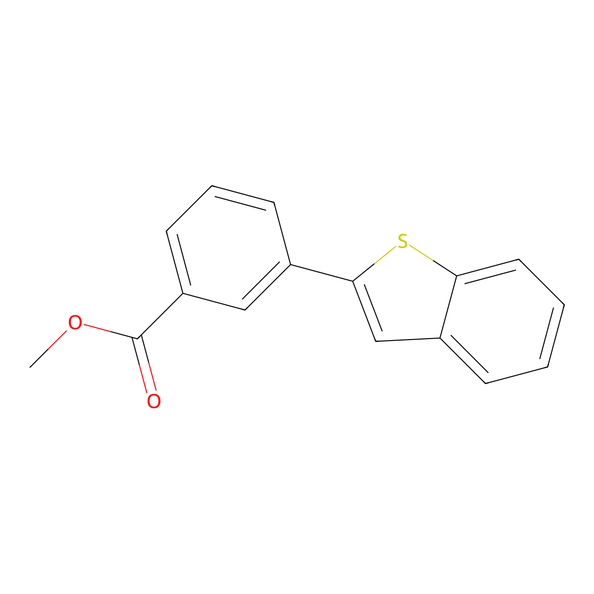 Methyl 3-(1-benzothien-2-yl)benzoate molecular structure, CAS 1023489-11-3