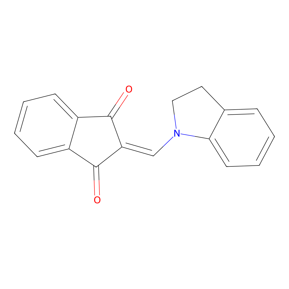 2-(Indolinylmethylene)indane-1,3-dione molecular structure, CAS 1023496-33-4