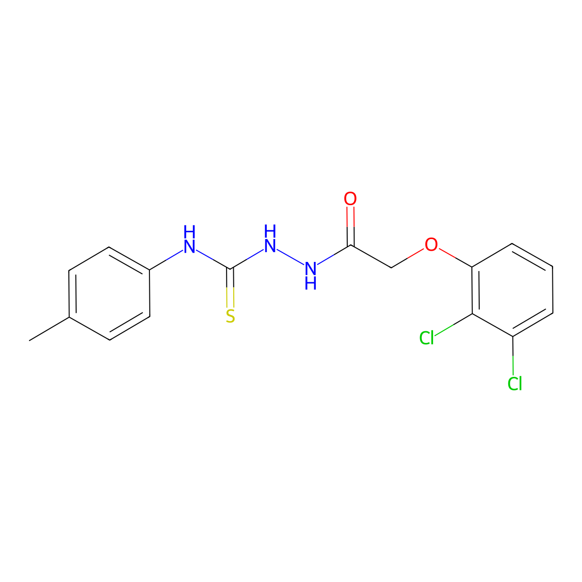 1-[[2-(2,3-Dichlorophenoxy)acetyl]amino]-3-(4-methylphenyl)thiourea molecular structure, CAS 1023497-28-0