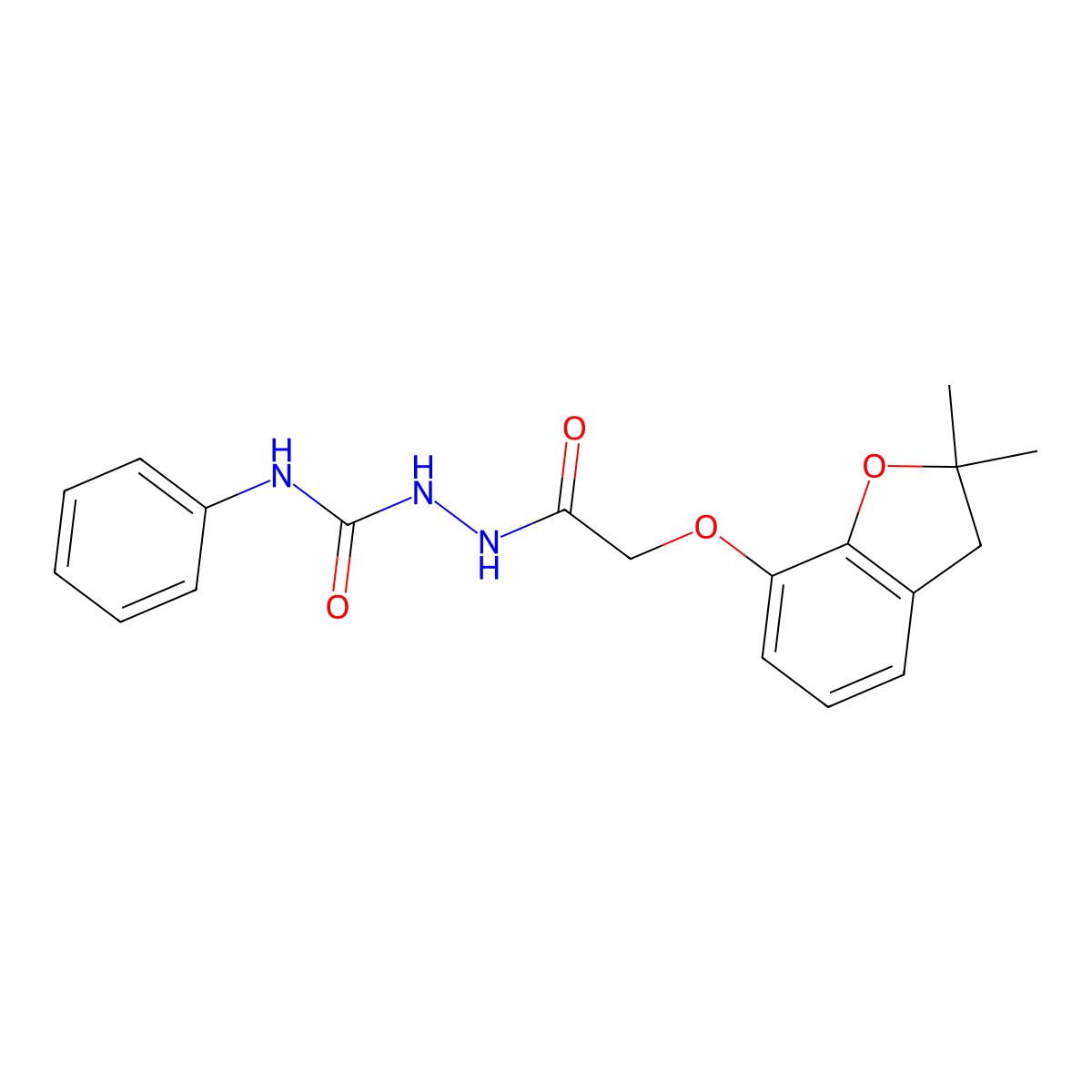 2-[(2,2-dimethyl-2,3-dihydro-1-benzofuran-7-yl)oxy]-N-[(phenylcarbamoyl)amino]acetamide molecular structure, CAS 1023498-27-2